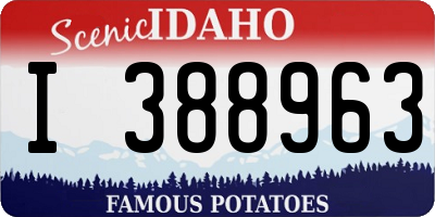 ID license plate I388963