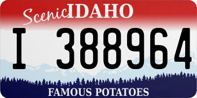 ID license plate I388964