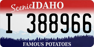 ID license plate I388966