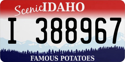 ID license plate I388967