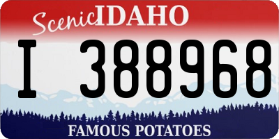 ID license plate I388968