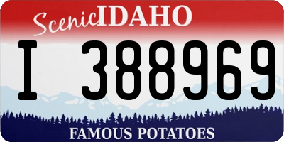 ID license plate I388969