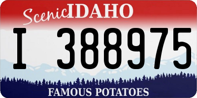 ID license plate I388975