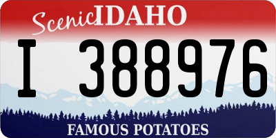 ID license plate I388976