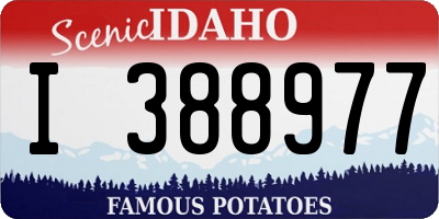 ID license plate I388977