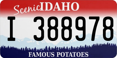 ID license plate I388978