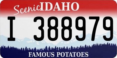 ID license plate I388979