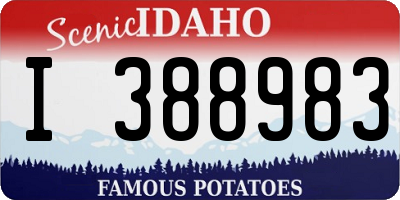 ID license plate I388983