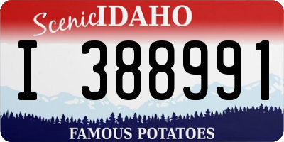 ID license plate I388991