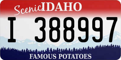 ID license plate I388997