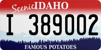ID license plate I389002