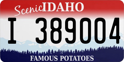 ID license plate I389004