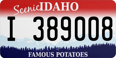 ID license plate I389008