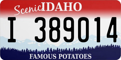 ID license plate I389014