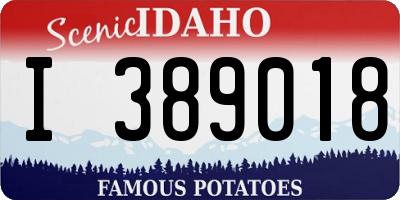 ID license plate I389018