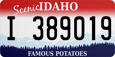 ID license plate I389019