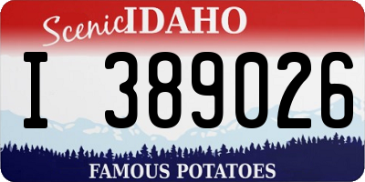 ID license plate I389026