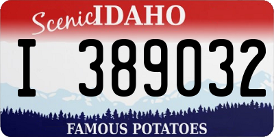 ID license plate I389032