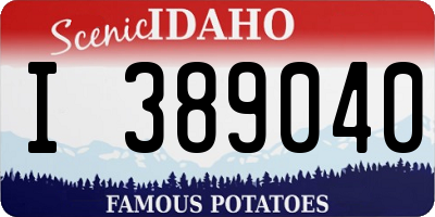 ID license plate I389040