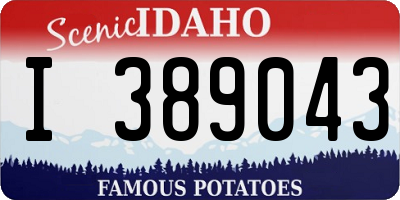 ID license plate I389043