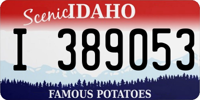 ID license plate I389053