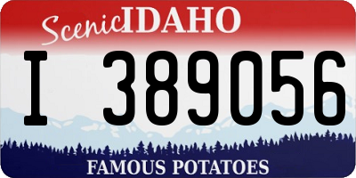 ID license plate I389056