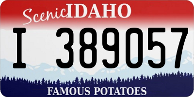 ID license plate I389057