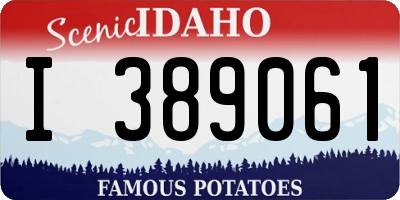 ID license plate I389061