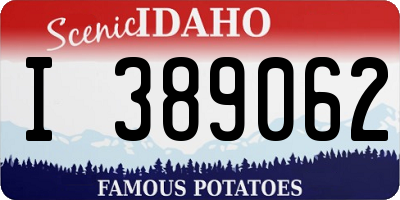 ID license plate I389062