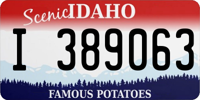 ID license plate I389063