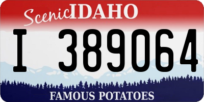 ID license plate I389064
