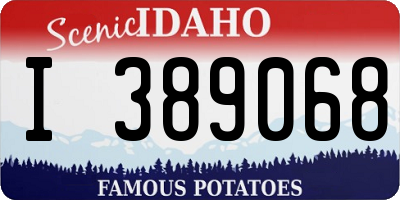 ID license plate I389068