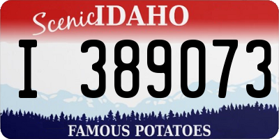 ID license plate I389073