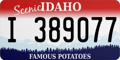 ID license plate I389077