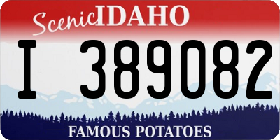 ID license plate I389082