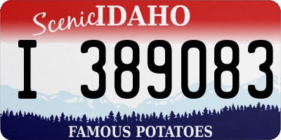 ID license plate I389083