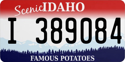 ID license plate I389084