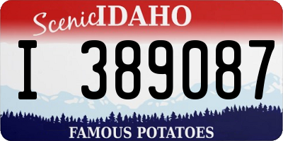 ID license plate I389087