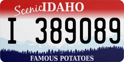 ID license plate I389089