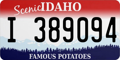 ID license plate I389094