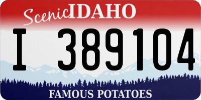 ID license plate I389104