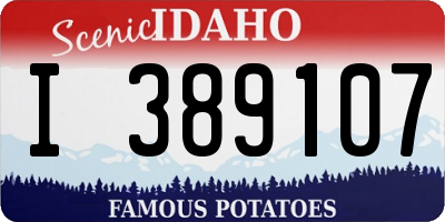 ID license plate I389107
