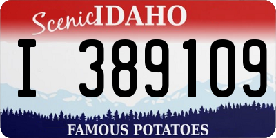 ID license plate I389109