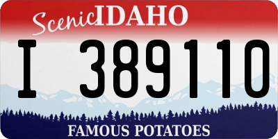 ID license plate I389110