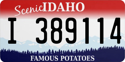 ID license plate I389114