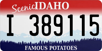 ID license plate I389115