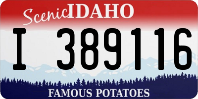 ID license plate I389116