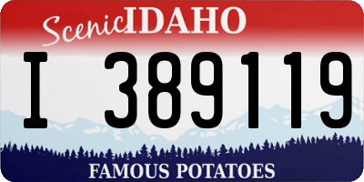 ID license plate I389119