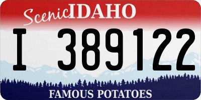 ID license plate I389122