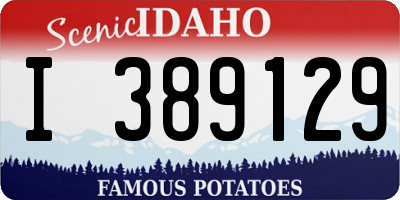 ID license plate I389129